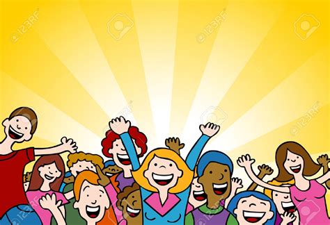 Cartoon People Cheering Clipart Best