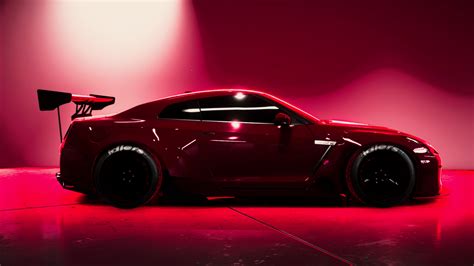 Rocket bunny gtr that takes it to the next level! Wallpaper : Nissan GTR, red, Rocket Bunny, car 3840x2160 ...