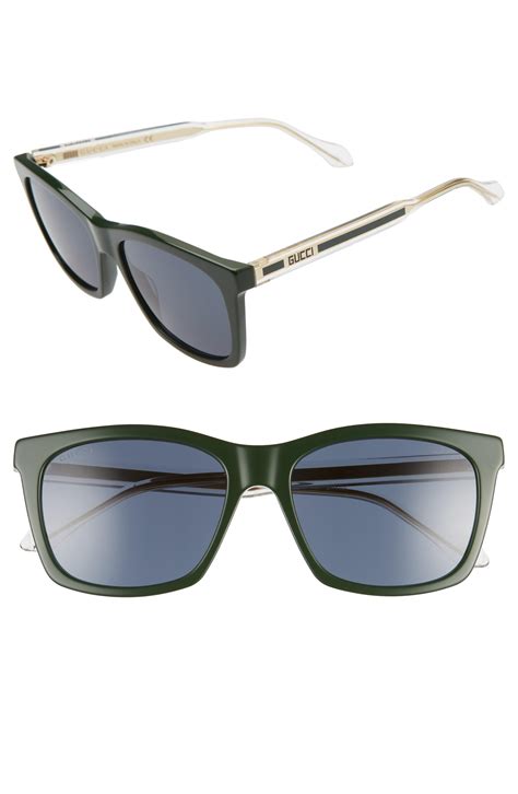 Gucci 56mm Square Sunglasses In Green For Men Lyst