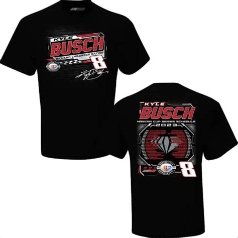 Kyle Busch 20238 Adult Nascar 2023 Series Schedule Black T Shirt 24