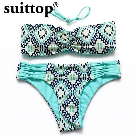 Suittop New Bikini 2017 Summer Sexy Swimwear Women Halter Swimsuit