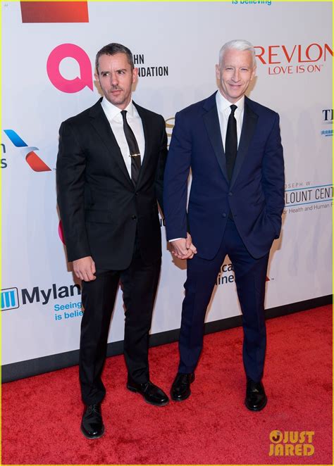anderson cooper and matthew morrison couple up at elton john aids fund benefit 2015 photo