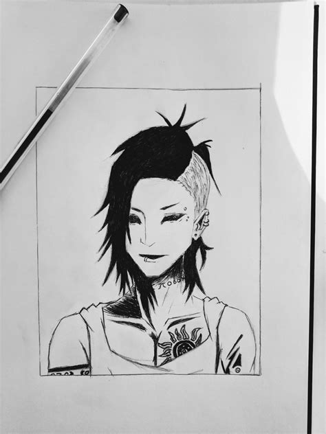A Sketch Of Uta From Tokyo Ghoul For Inktober X Rtokyoghoul