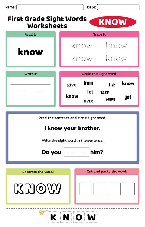 5 Best Images Of Printable 1st Grade Sight Words Free Printable Sight