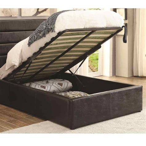 Modern Full Size Lift Up Storage Platform Bed Upholstered Aptdeco