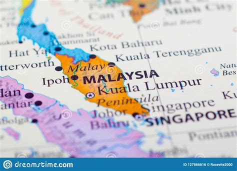 Map Of Malaysia Stock Photo Image Of City Lumpur South 127866616