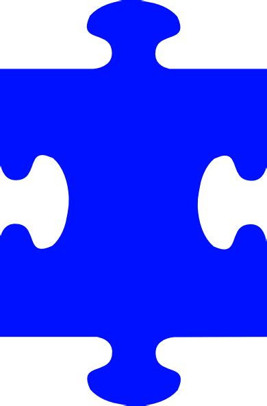 Puzzle Piece Blue Clip Art At Vector Clip Art