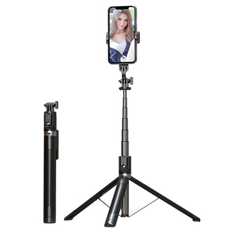 Wholesale P100 18m Aluminum Alloy Portable Selfie Stick Retractable Tripod Stand 360 Degree