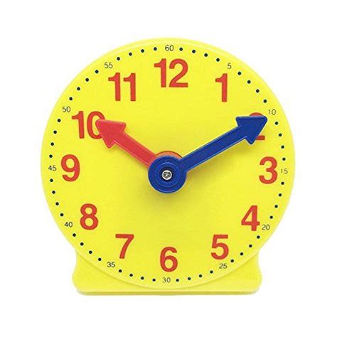 Hand2mind Learning Clock Learn To Tell Time With Geared Practice Clock