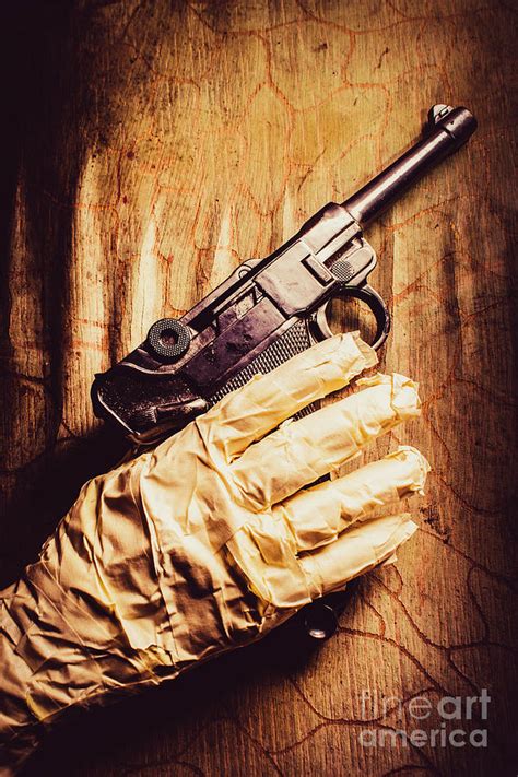 Undead Mummy Holding Handgun Against Wooden Wall Photograph By Jorgo Photography Fine Art America