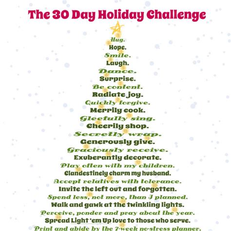 30 Day Holiday Challenge Imom