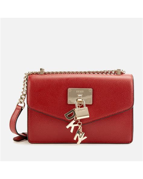 Dkny Elissa Small Shoulder Flap Bag In Red Lyst Uk