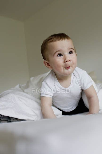 Baby Boy Making Facial Expressions — Enthusiasm Male Stock Photo