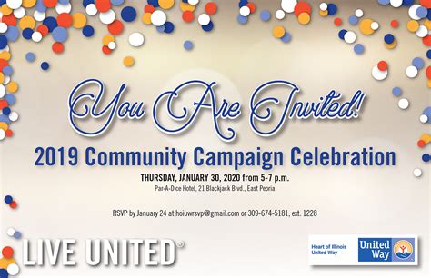 Youre Invited 2019 Community Campaign Celebration Heart Of Illinois