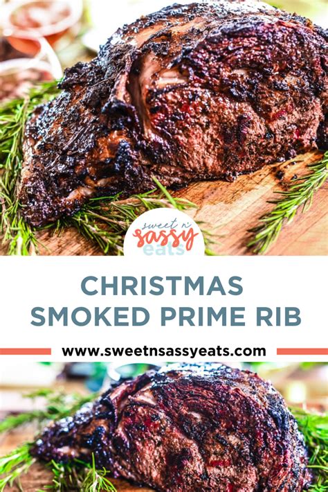 Prime rib roast, sea salt, coarse ground black pepper. CHRISTMAS SMOKED PRIME RIB - Perfect Holiday Meals - #Christmas #holiday #Meals #Perfect #Prime ...