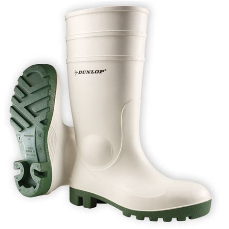 Bota de agua blanca con puntera de acero