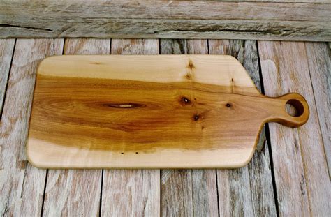 Sugar Maple Wood Cutting Board With Handle Cheese Board Wedding