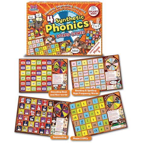 Ecmt13081 Smart Kids Phonics Board Games Phase 2 Findel International