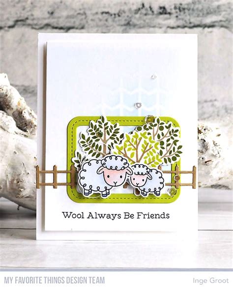 a card with two sheep on it and the words wool always be friends