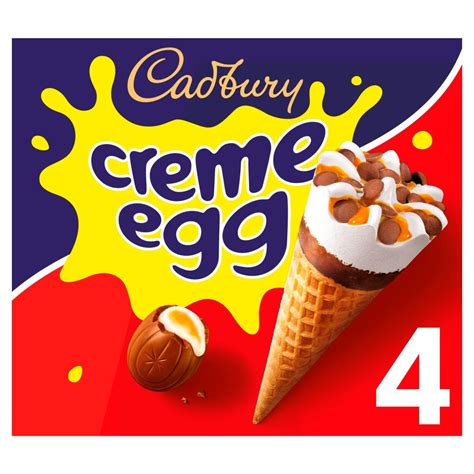 Cadbury Creme Egg Ice Cream Cones X Ml Ice Cream Cones Sticks Bars Iceland Foods