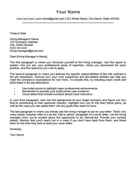 Cover letter format tips by section. Free Basic Cover Letter Templates Word Download | 45 ...