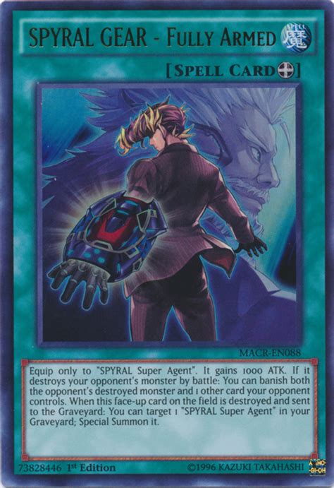 Equip spell cards are a type of equip card; SPYRAL GEAR - Fully Armed - Yugipedia - Yu-Gi-Oh! wiki