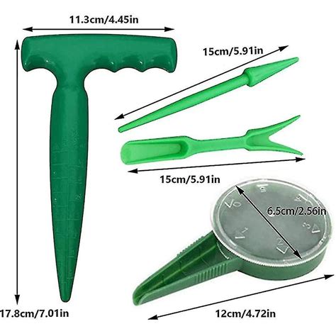 Garden Tool Puncher Green Suitable For Sowing Transplanting Seedlings