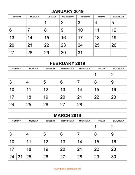 Free Download Printable Calendar Months Per Page Pages Vertical