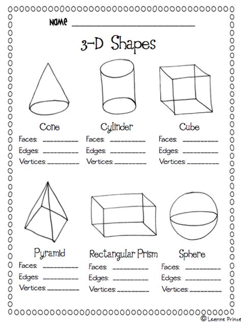 This Would Go Perfectly With The 3d Shape Attributes Anchor Chart That