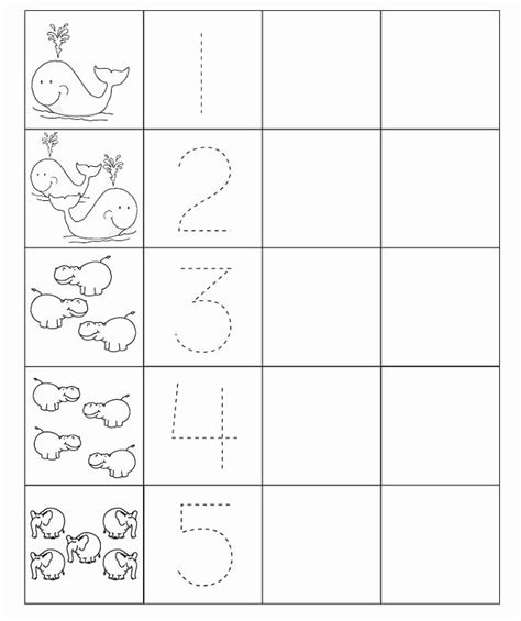 Kindergarten Math Worksheets Numbers 1-5