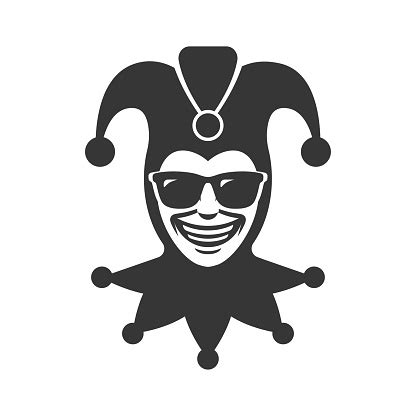 Almost files can be used for commercial. The Laughing Joker In Sunglasses Jester Icon Buffoon Logo ...