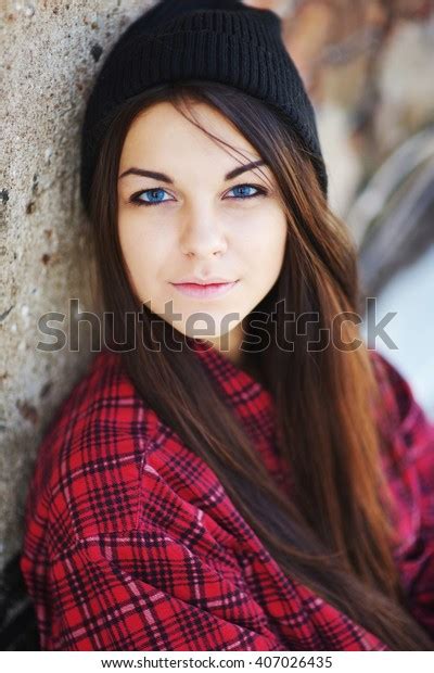 Portrait Beautiful Teen Girl Blue Eyes Stock Photo 407026435 Shutterstock