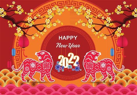 Happy Chinese New Year Year Of The Tiger Vector Art At