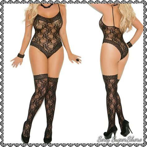 Sexy Supershero Intimates And Sleepwear Sexy Lace Teddy Thighhi