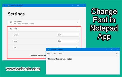 How To Change Font In Notepad App In Windows 1110 Webnots