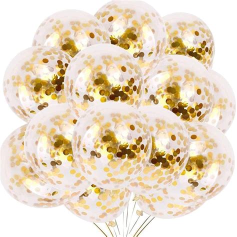Mioparty™ Gold Confetti Balloons 12 Inch Latex Party Balloons With
