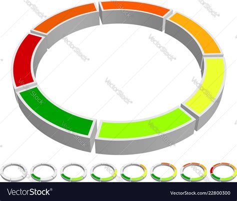 Circular Circle Progress Indicator Chart Info Vector Image