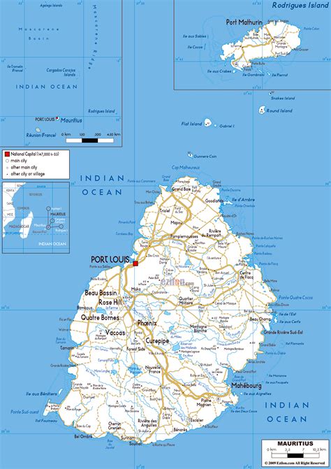 Facts on world and country flags, maps, geography, history, statistics, disasters current events, and international relations. Large road map of Mauritius with cities and airports ...