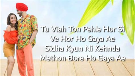 Khad Tainu Me Dassa💞lyrics ️ Neha Kakkar Rohanpreet Singh 💖 Legend Lyrics Youtube