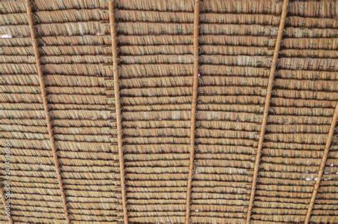 Bamboo Roof Texture Background Stock Photo Adobe Stock