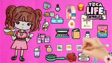 DIY Toca Life WorldMaking kitchen utensils bathroom platesتوكا بوكا