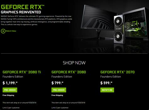 Nvidia Announces Geforce Rtx 2070 Rtx 2080 And Rtx 2080 Ti At Gamescom