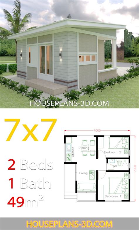 20 Small 2 Bedroom House Plans Magzhouse