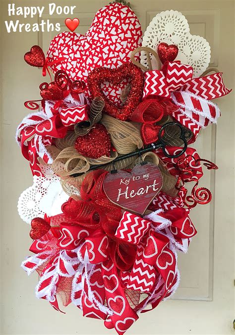 Key To My Heart By Happy Door Wreaths Valentines Day Diy Valentine