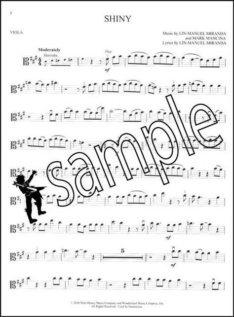 Disney Moana Instrumental Play Along For Viola Sheet Music Book With