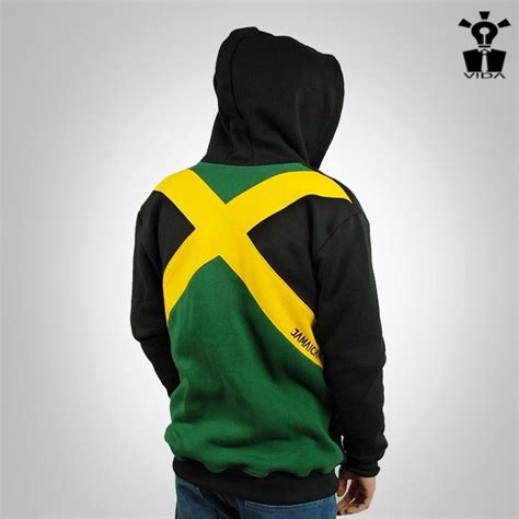 jamaican flag full zip hoodie [black] hoodies black hoodie jamaica outfits