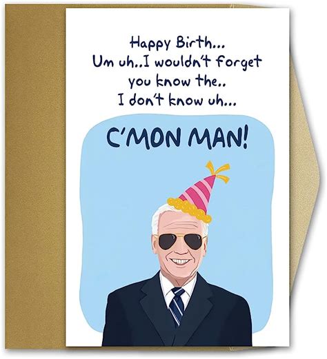 Joe Biden Birthday Card Um Uhh Birthday Card Funny Card