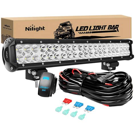 Nilight 20 Inch 126w Combo Led Light Bar And 12v 5 Pin Rocker Switch 12