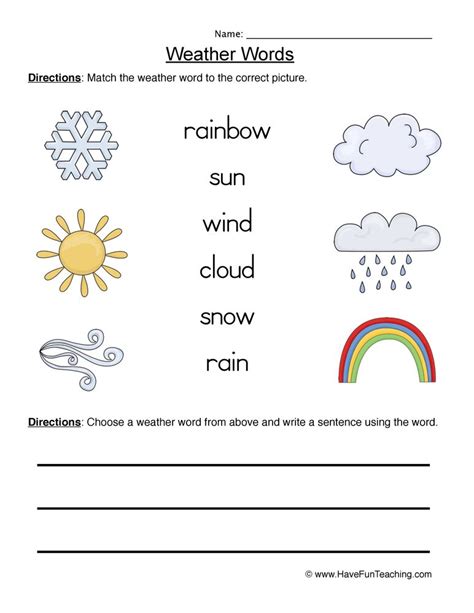 Pin By Have Fun Teaching On First Grade Weather Words Weather