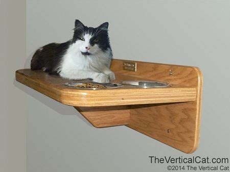 Our steps help cats climb to the high place. Wall Mounted Cat Feeding Station Shelf - The Vertical Cat ...